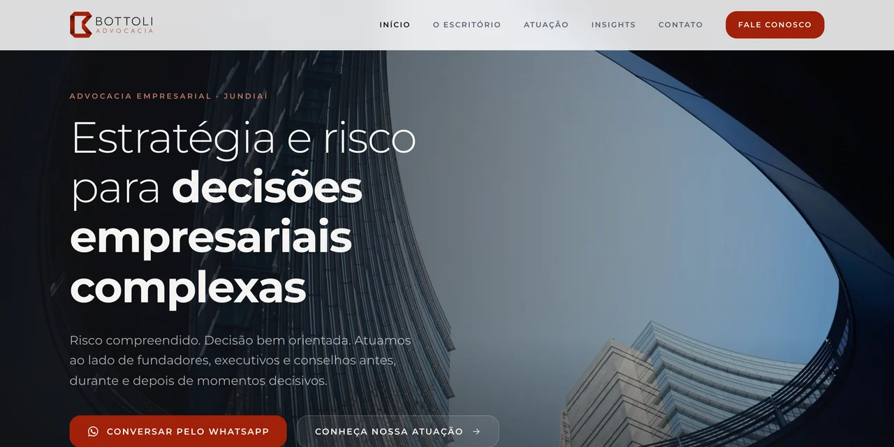 Site da Bottoli Advocacia
