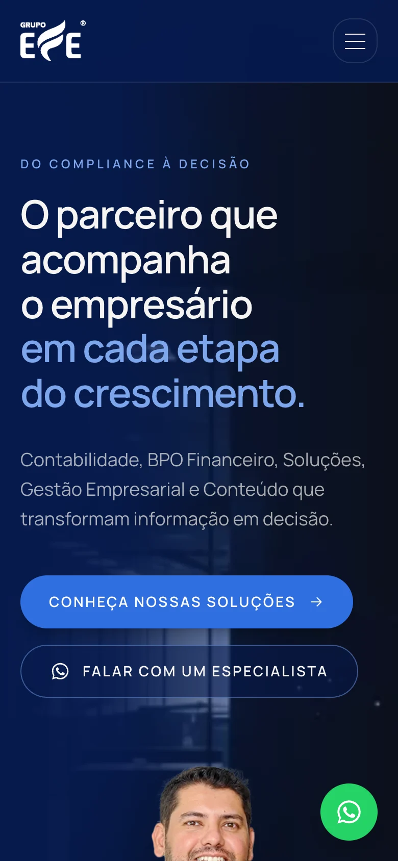 Site do Grupo EFE no celular